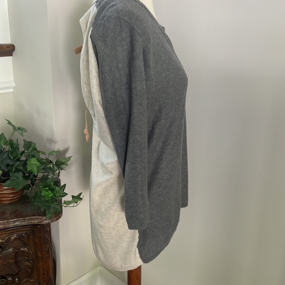 Aritzia Babaton Silk/Cotton/Cashmere Blend Sweater Tie Back 3/4 Sleeve - Picture 9 of 13